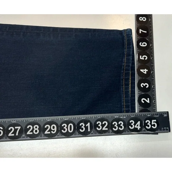 American Eagle Jeans Mens 34X36 Blue Actual 33X34 Flex Slim Straight Dark Wash - Picture 5 of 10